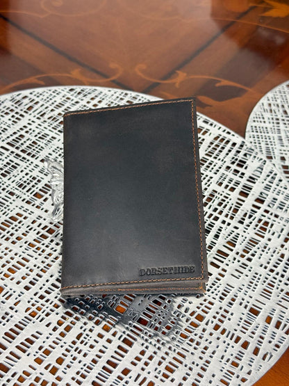 Genuine Leather RFID Passport Holder, Slim Travel Wallet, RFID Blocking Case