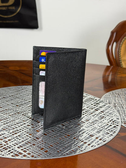 Genuine Leather RFID Passport Holder, Slim Travel Wallet, RFID Blocking Case