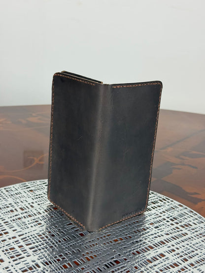 Handmade Unisex Genuine Leather Mobile Wallet Hand Stitched Phone Holder