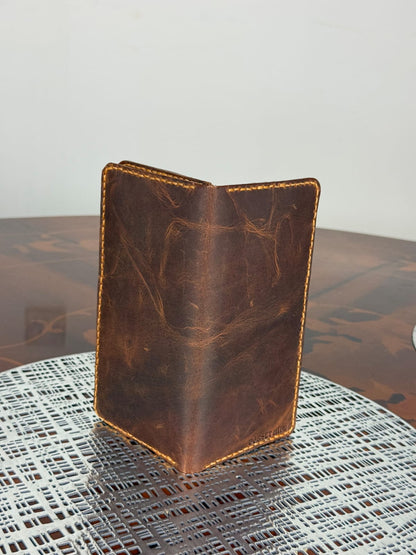Handmade Unisex Genuine Leather Mobile Wallet Hand Stitched Phone Holder