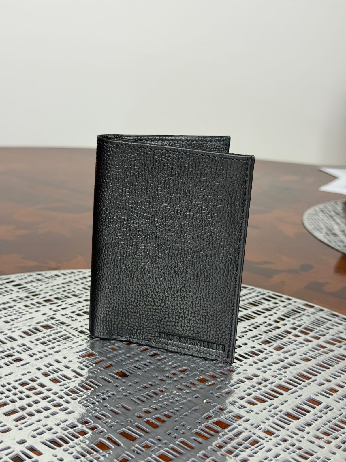 Genuine Waxed Leather RFID Slim Wallet Minimalist Bifold Card Holder