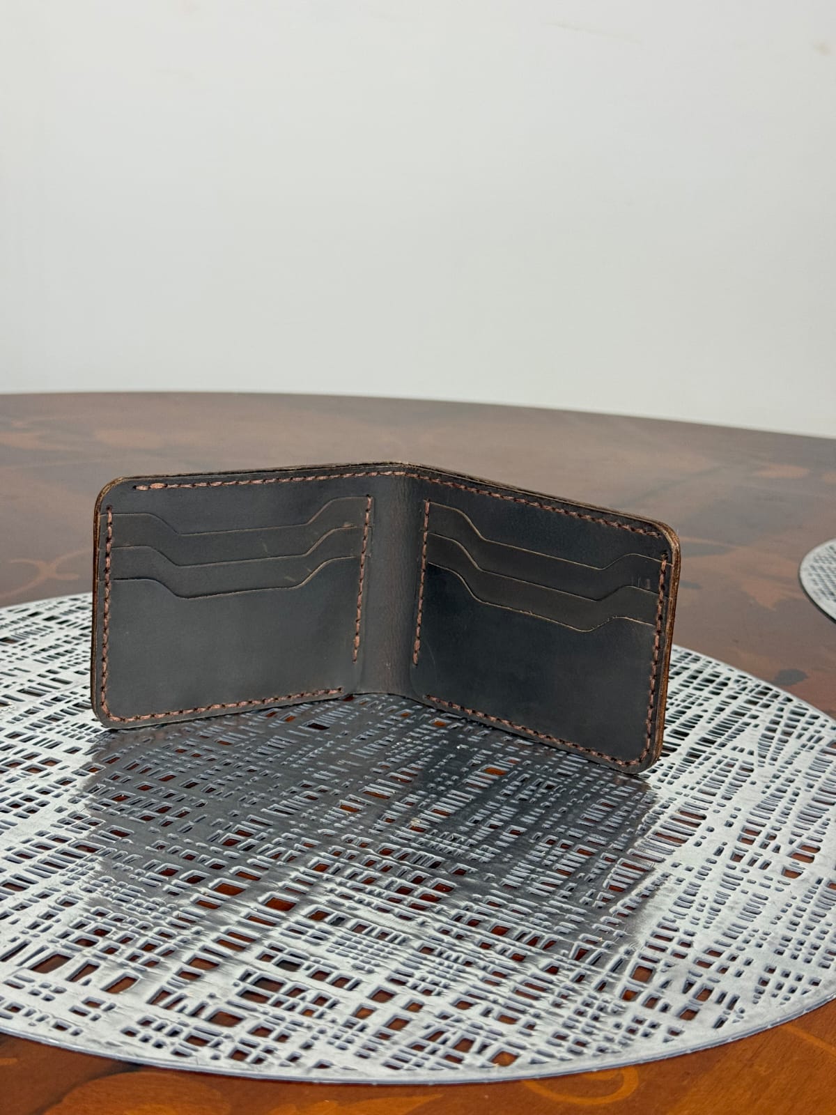 Genuine Leather Handmade RFID Wallet Slim Six Cards Wallet
