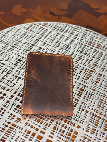 Genuine Leather Handmade RFID Wallet Slim Six Cards Wallet