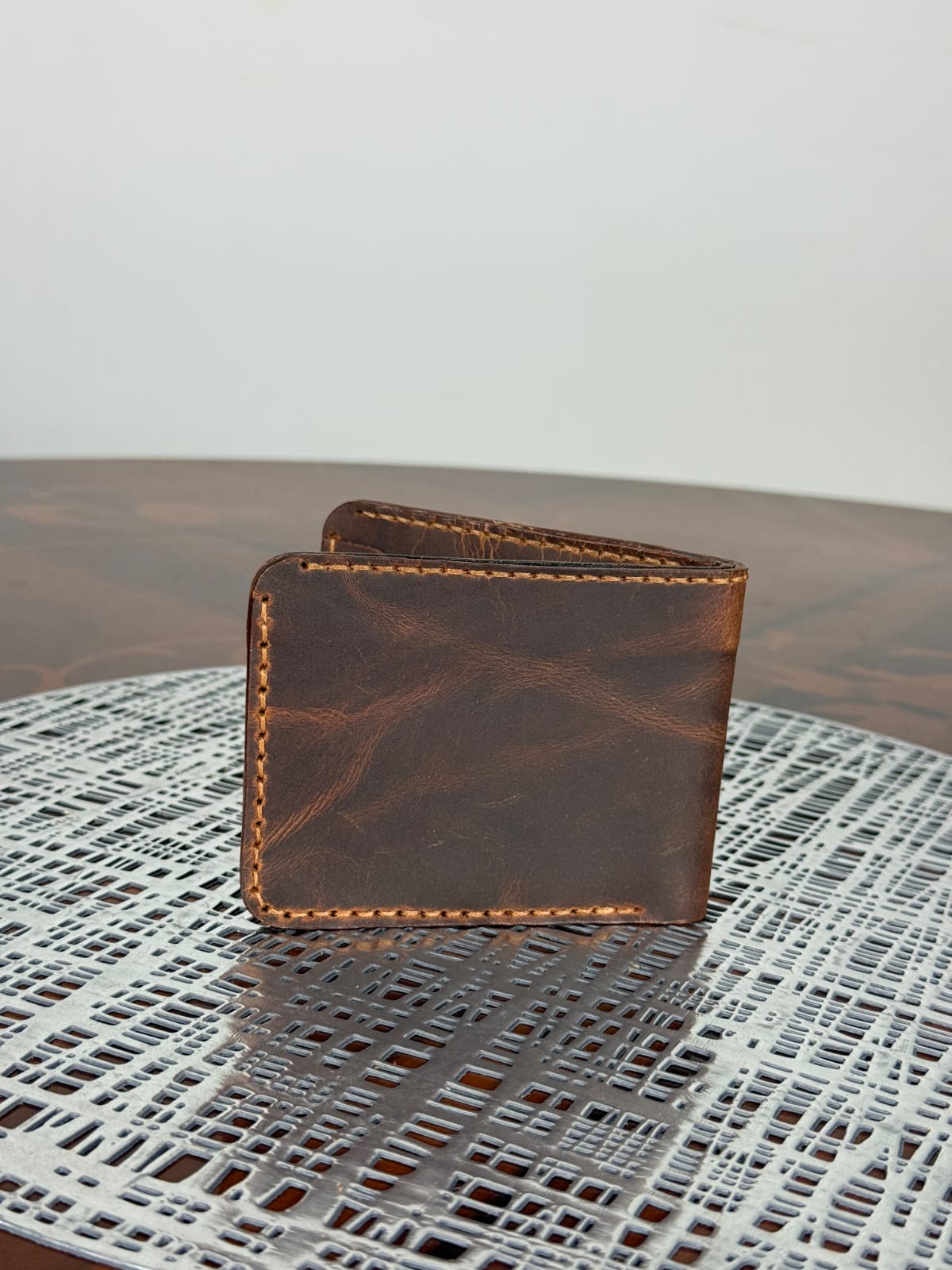 Genuine Leather Handmade RFID Wallet Slim Six Cards Wallet