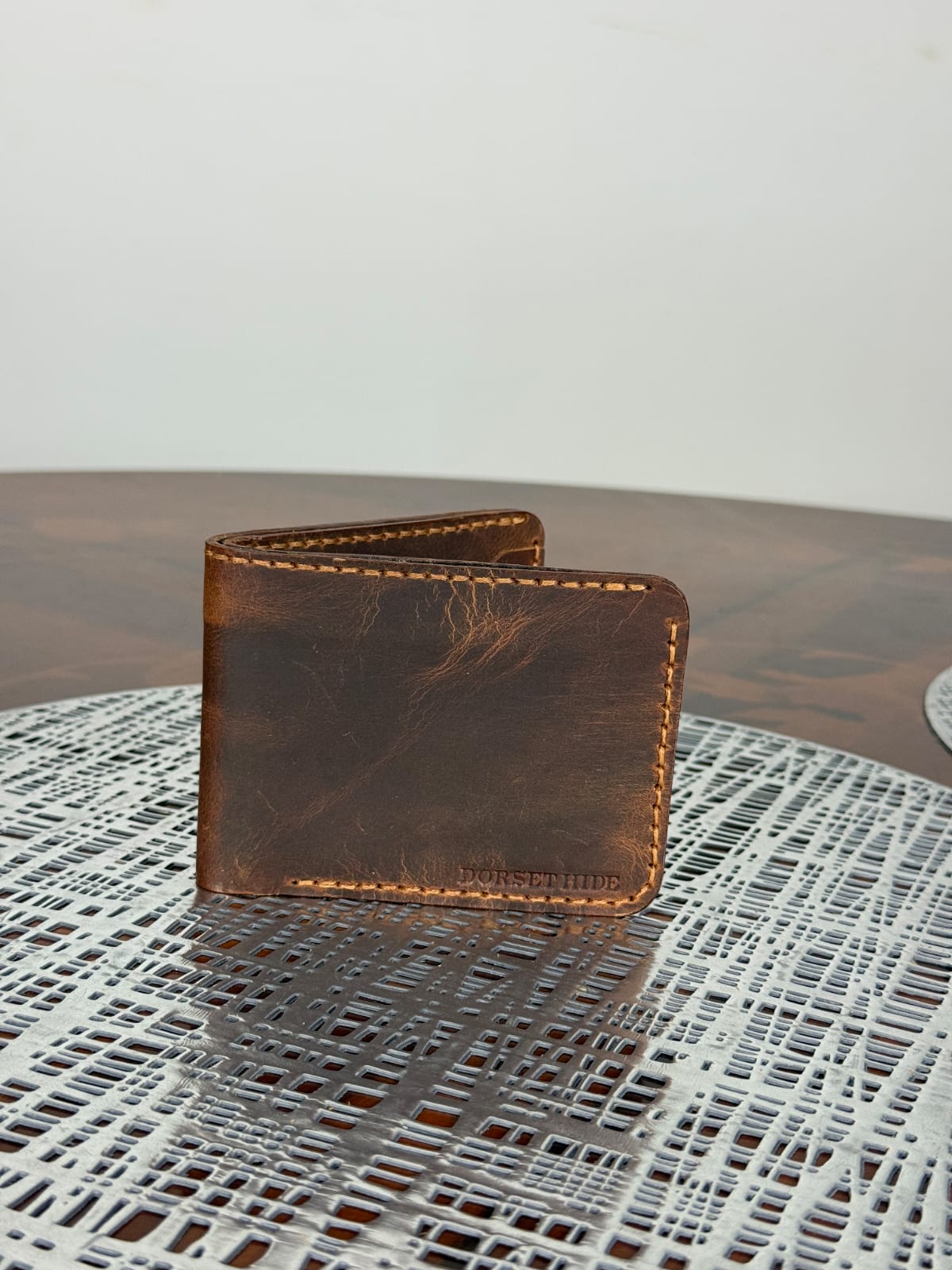 Genuine Leather Handmade RFID Wallet Slim Six Cards Wallet