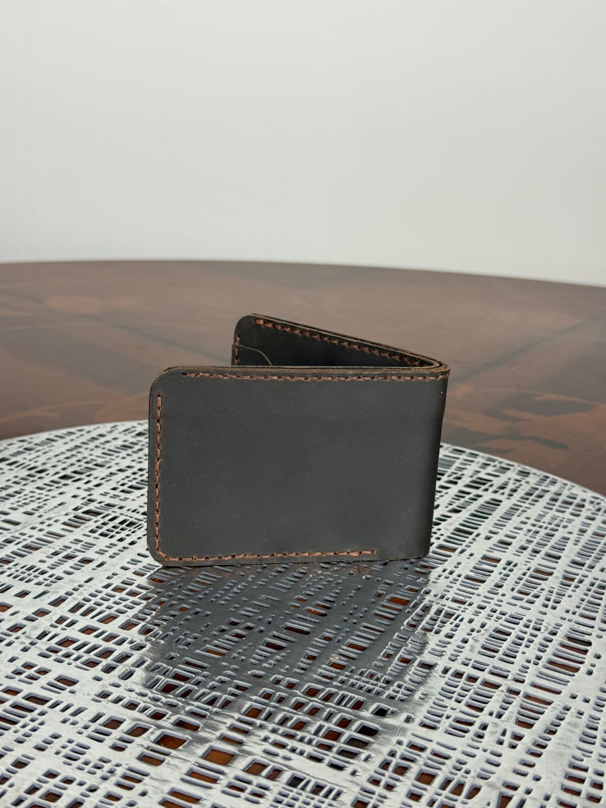 Genuine Leather Handmade RFID Wallet Slim Minimalist 4 Cards Wallet for Men