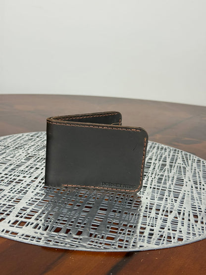 Genuine Leather Handmade RFID Wallet Slim Minimalist 4 Cards Wallet for Men