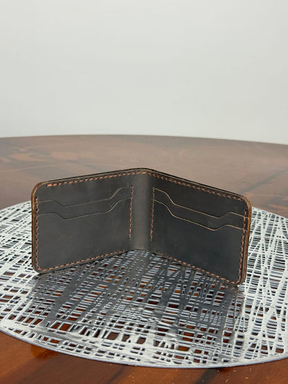 Genuine Leather Handmade RFID Wallet Slim Minimalist 4 Cards Wallet for Men