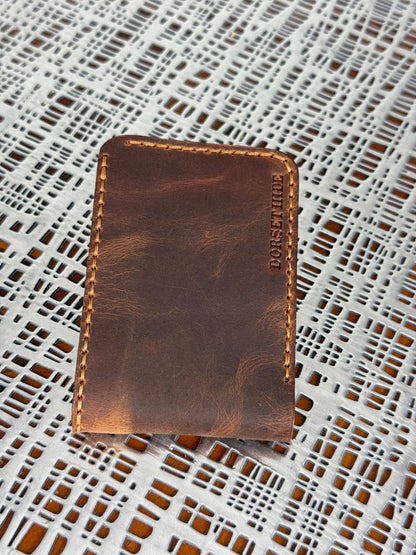 Genuine Leather Handmade RFID Wallet Slim Minimalist 4 Cards Wallet for Men