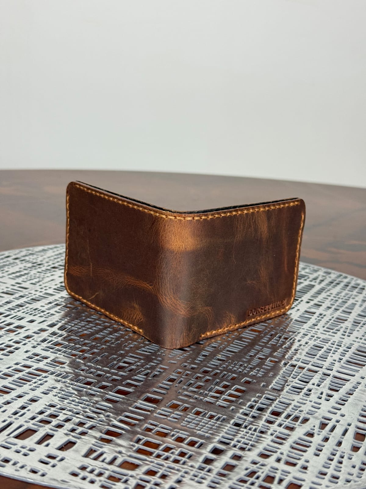 Genuine Leather Handmade RFID Wallet Slim Minimalist 4 Cards Wallet for Men