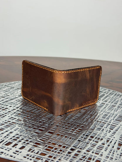 Genuine Leather Handmade RFID Wallet Slim Minimalist 4 Cards Wallet for Men