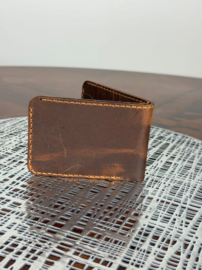 Genuine Leather Handmade RFID Wallet Slim Minimalist 4 Cards Wallet for Men