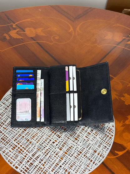 Genuine Leather Women Clutch Purse with Iphone Pro Max Phone compartment