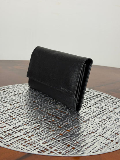 Genuine Leather Women Clutch Purse with Iphone Pro Max Phone compartment