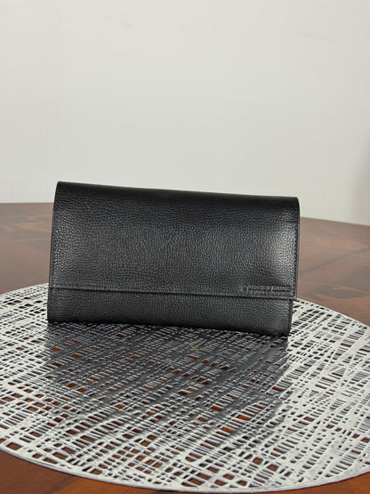 Genuine Leather Women Clutch Purse with Iphone Pro Max Phone compartment