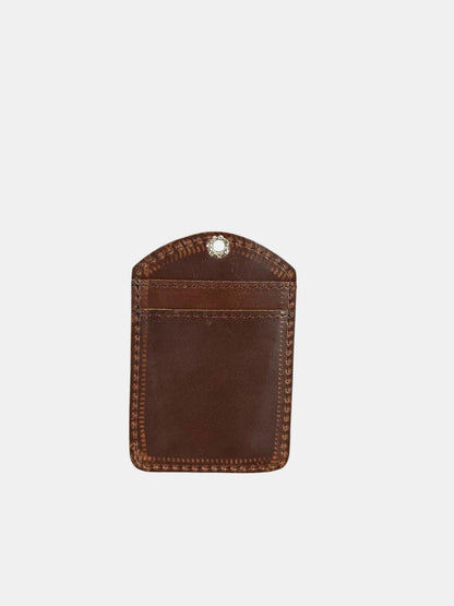 Personalized Genuine Leather Badge Holder with Lanyard • Custom ID Holder, Work Identity Sleeve
