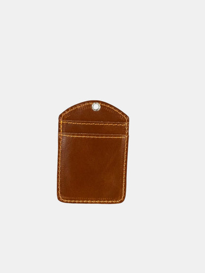 Personalized Genuine Leather Badge Holder with Lanyard • Custom ID Holder, Work Identity Sleeve