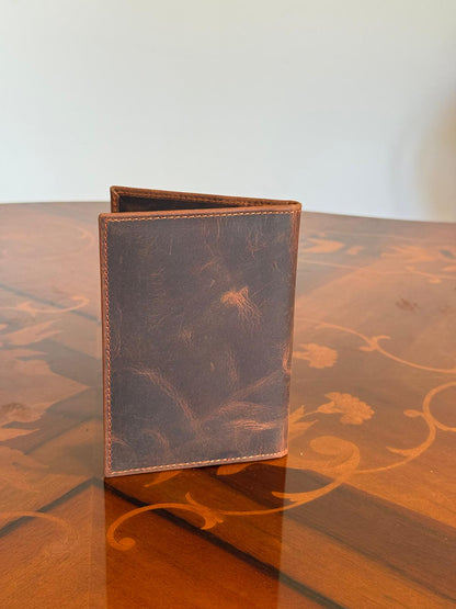 Genuine Leather RFID Passport Holder, Slim Travel Wallet, RFID Blocking Case