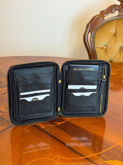 Genuine Leather Handcrafted Family Passport Holder Travel Wallet