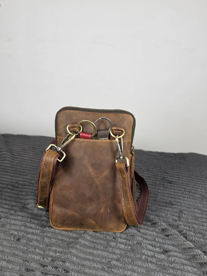 Genuine Leather Crossbody Bag, Women's Leather Crossbody Purse