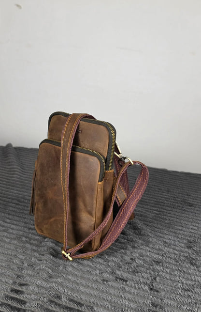 Genuine Leather Crossbody Bag, Women's Leather Crossbody Purse
