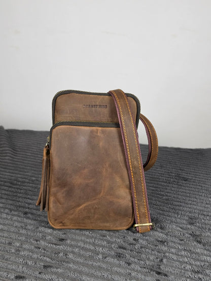 Genuine Leather Crossbody Bag, Women's Leather Crossbody Purse