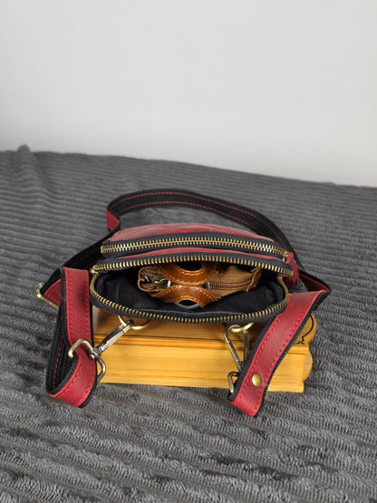 Genuine Leather Crossbody Bag, Women's Leather Crossbody Purse
