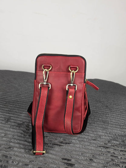 Genuine Leather Crossbody Bag, Women's Leather Crossbody Purse