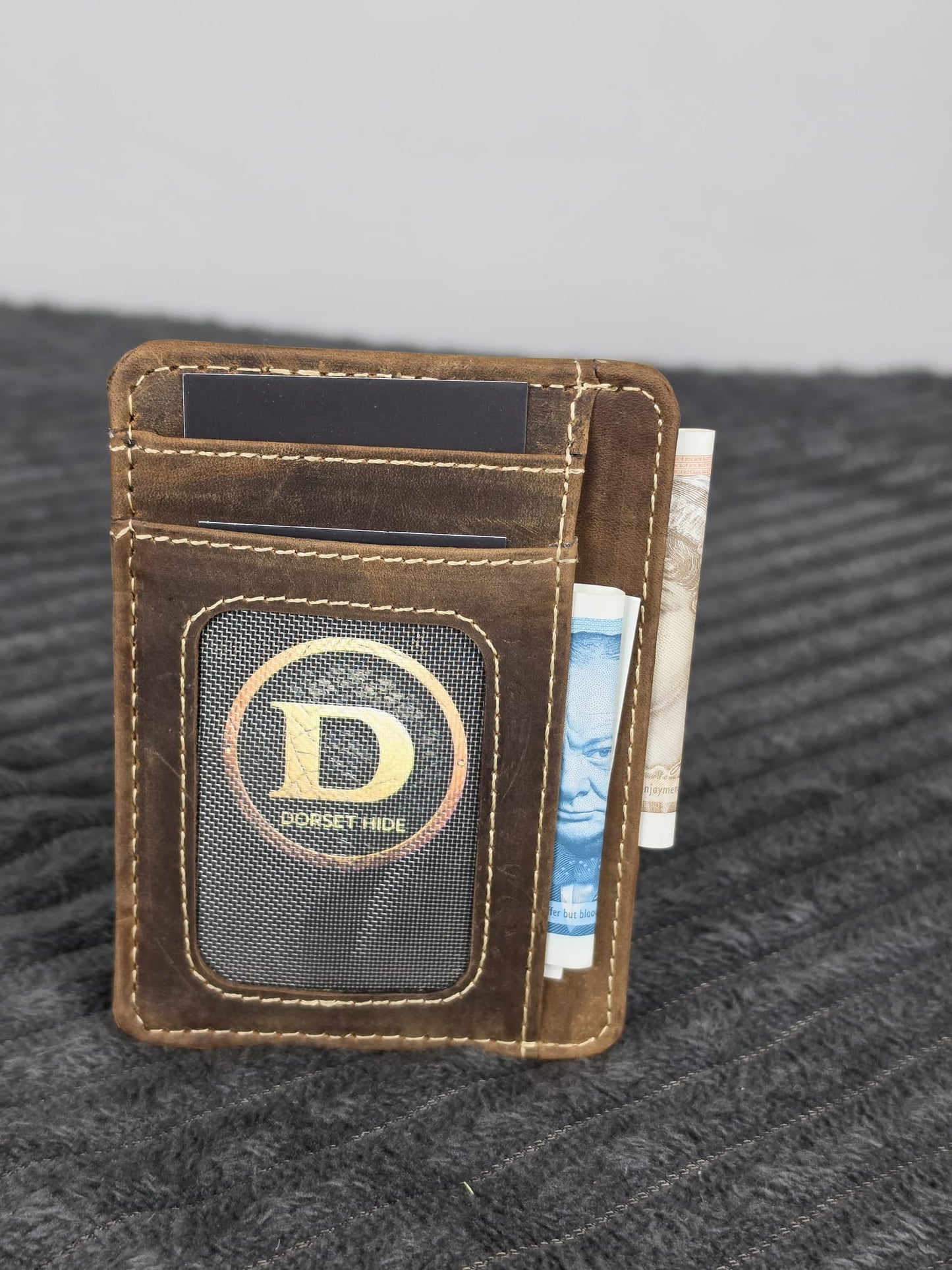 Genuine Leather RFID-Protected Smart Card Holder