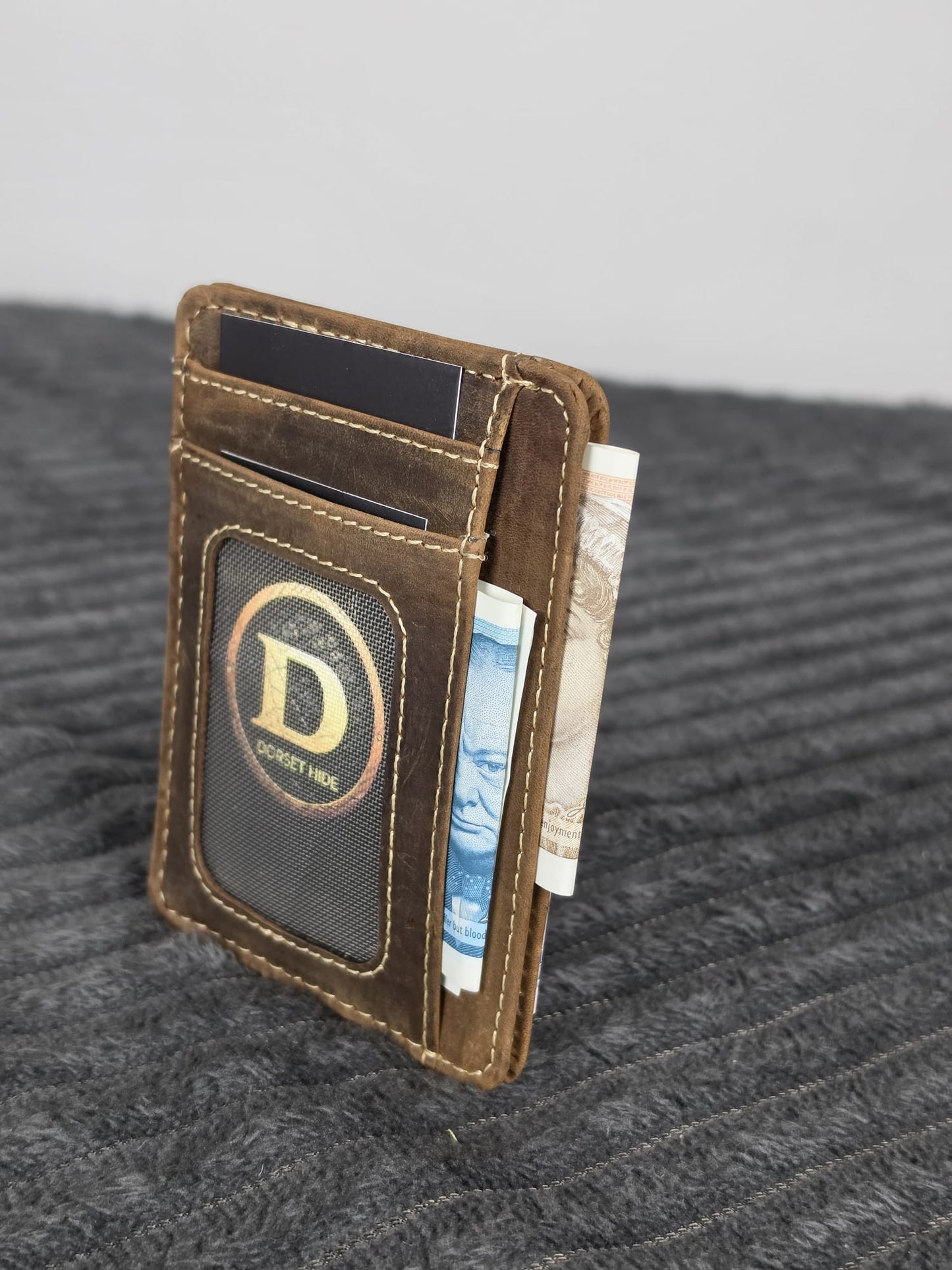 Genuine Leather RFID-Protected Smart Card Holder