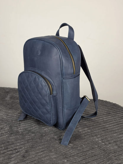 Genuine Waxed Leather Backpack | Premium Leather Laptop Backpack | Vintage Travel Rucksack