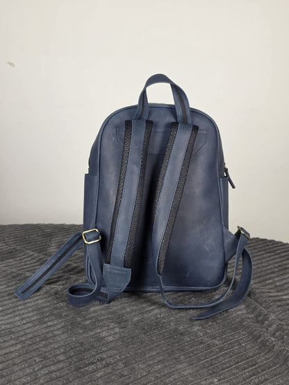 Genuine Waxed Leather Backpack | Premium Leather Laptop Backpack | Vintage Travel Rucksack