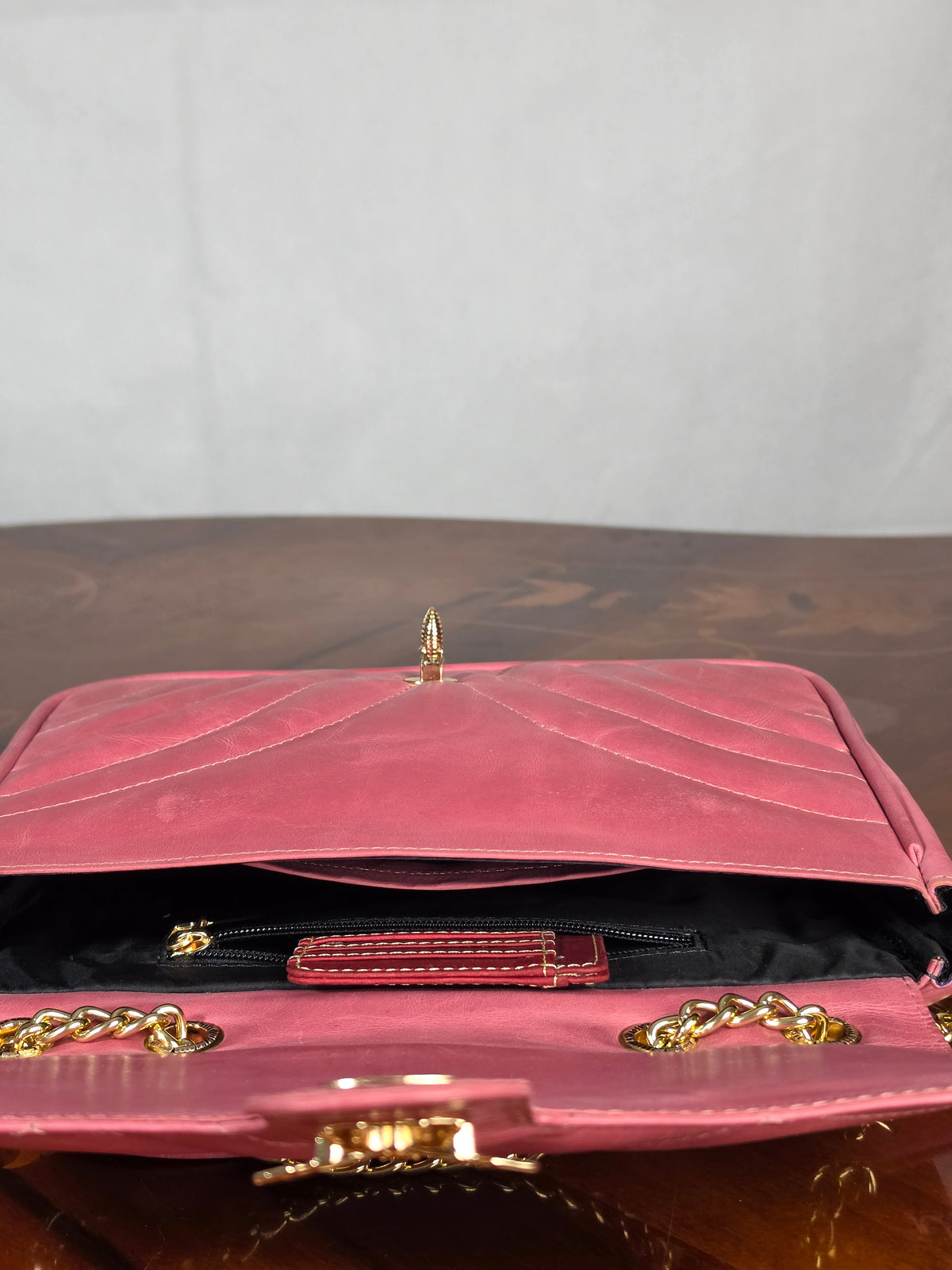Premium Leather Medium Quilted Crossbody Bag