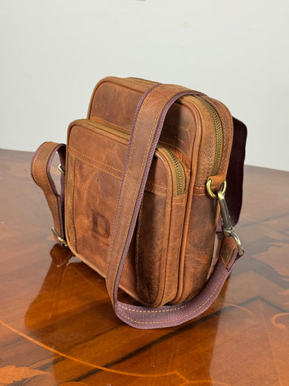 Genuine Leather Unisex Crossbody Bag