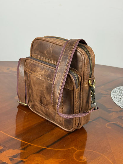 Genuine Leather Unisex Crossbody Bag