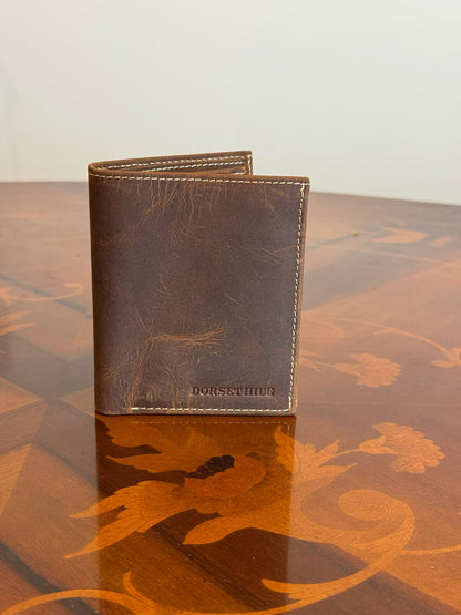 Personalized Genuine Leather RFID Trifold Wallet for Men