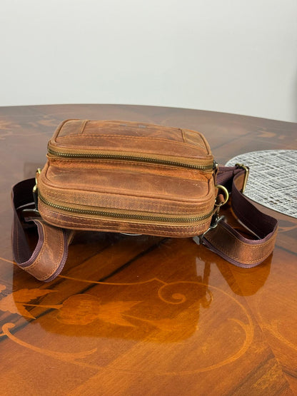 Genuine Leather Unisex Crossbody Bag