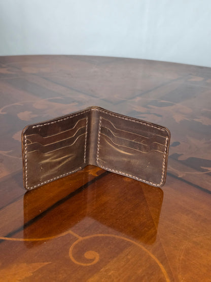 Genuine Leather Handmade RFID Wallet Slim Six Cards Wallet