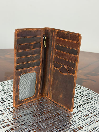 Premium Leather RFID Long Wallet – Your All-in-One Organizer