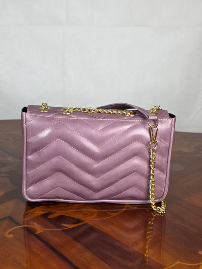 Premium Leather Medium Quilted Crossbody Bag