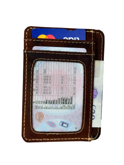Genuine Leather RFID-Protected Smart Card Holder