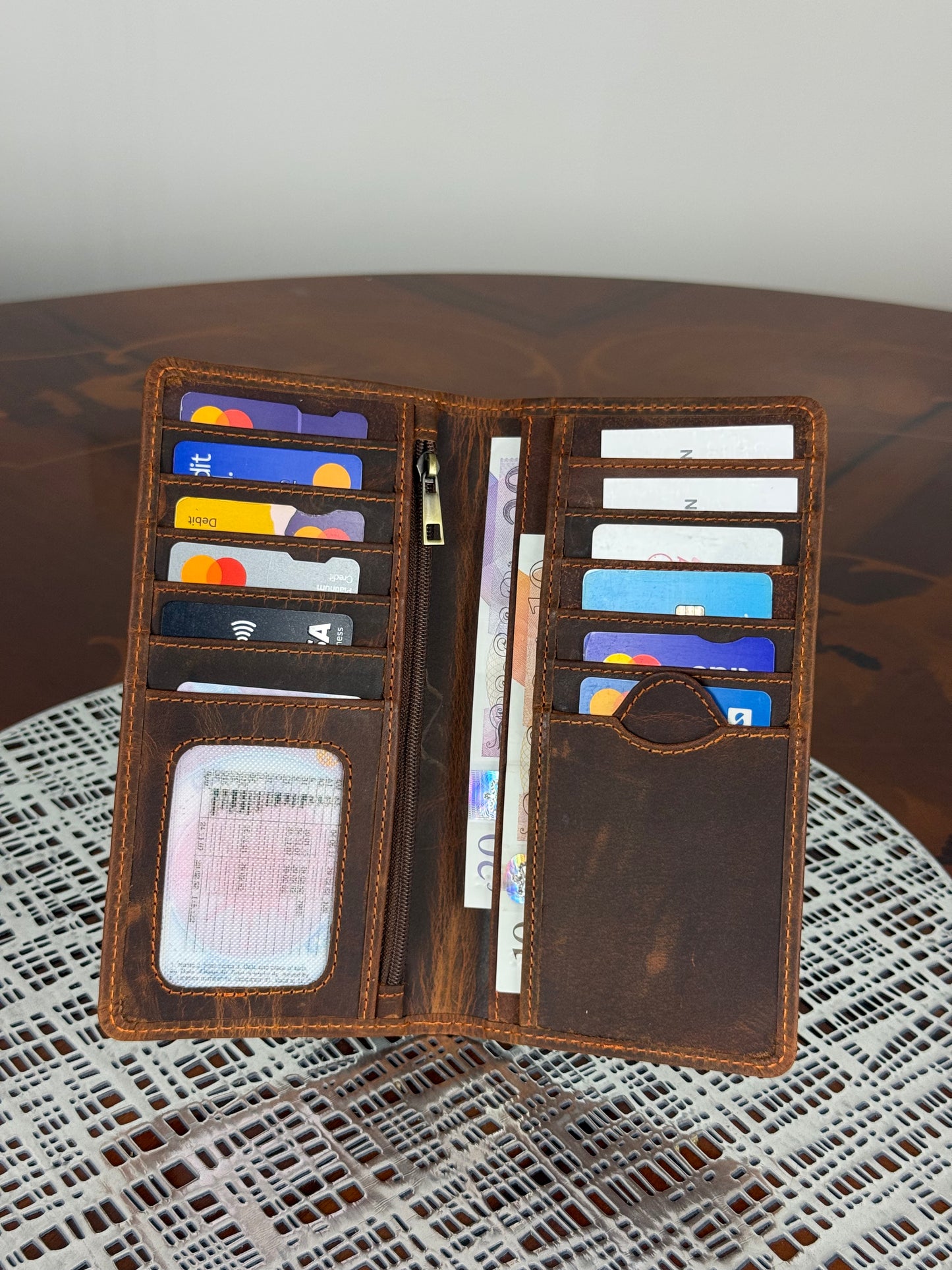Premium Leather RFID Long Wallet – Your All-in-One Organizer