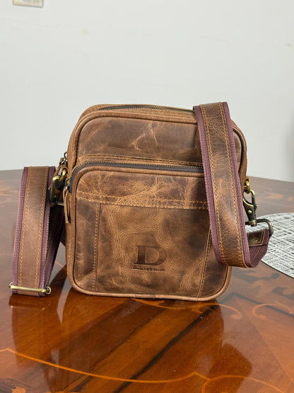 Genuine Leather Unisex Crossbody Bag