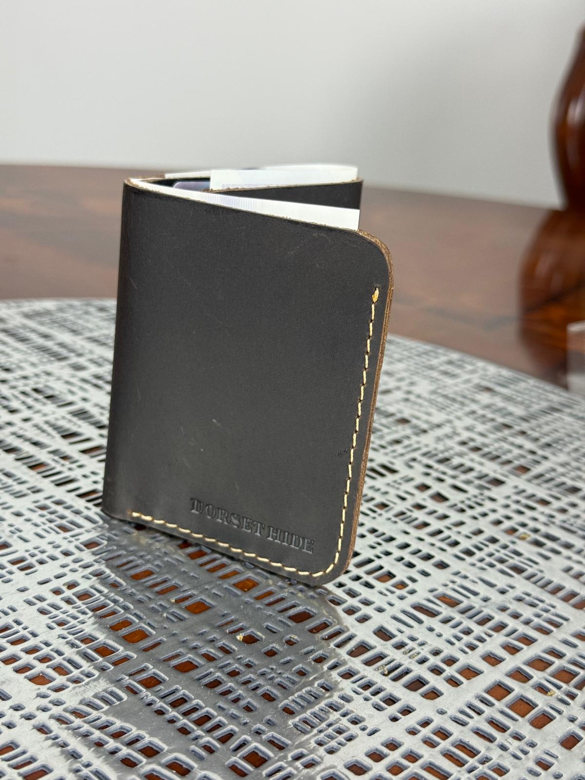 Genuine Leather Slim RFID Tri-fold wallet