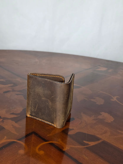 Genuine Leather Slim RFID Tri-fold wallet