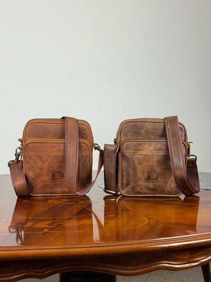 Genuine Leather Unisex Crossbody Bag