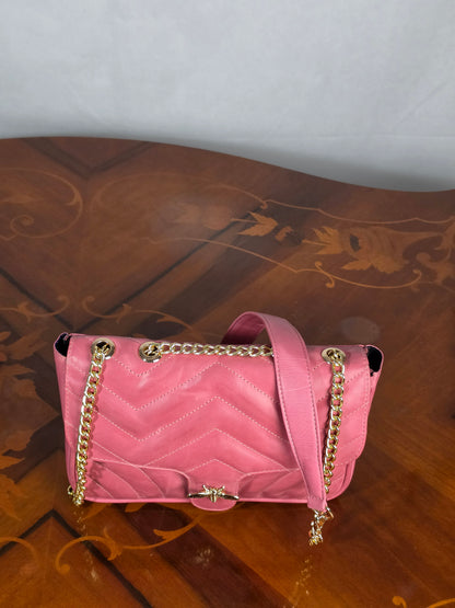 Premium Leather Medium Quilted Crossbody Bag