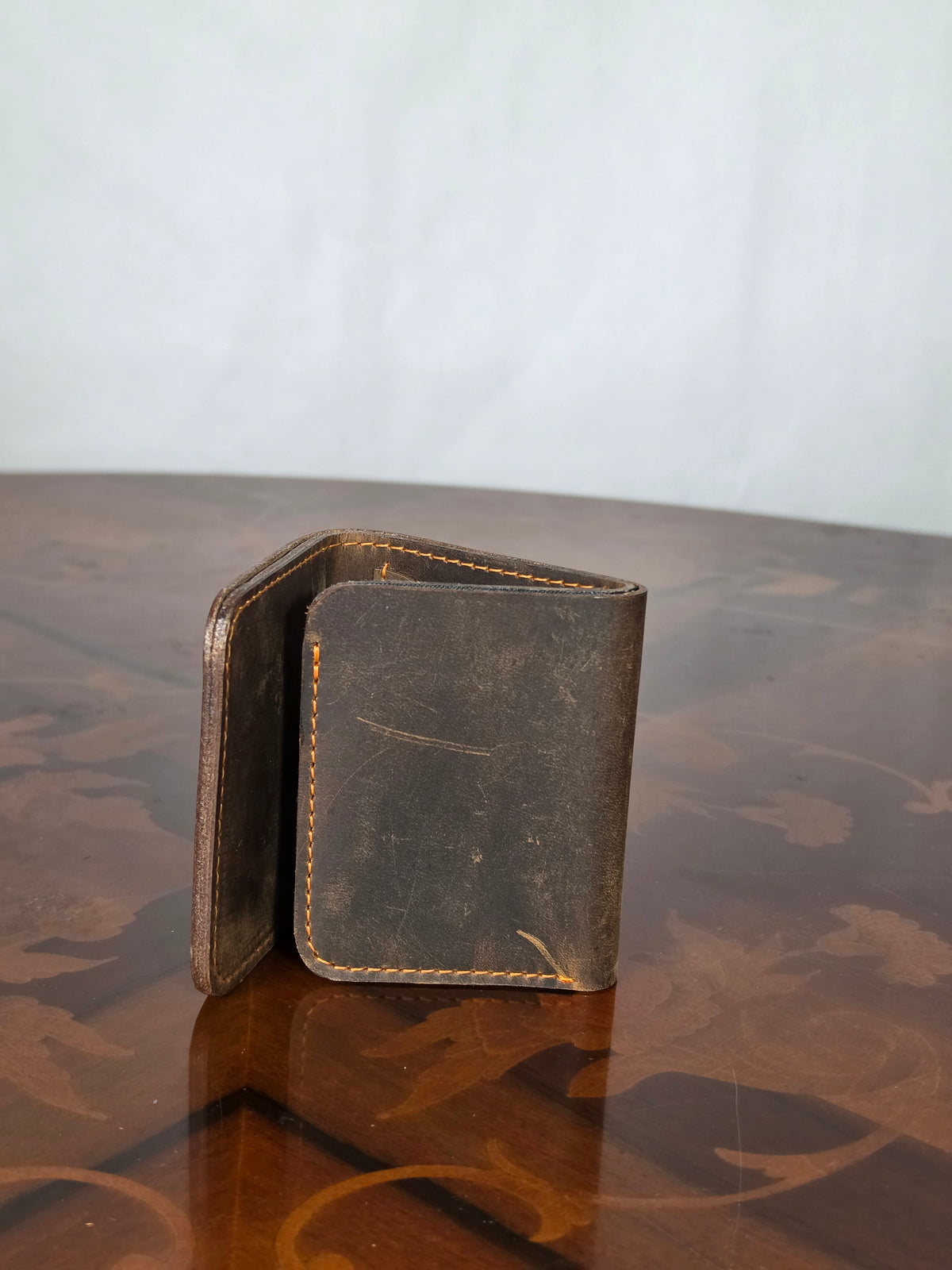 Genuine Leather Slim RFID Tri-fold wallet