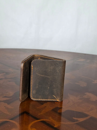 Genuine Leather Slim RFID Tri-fold wallet