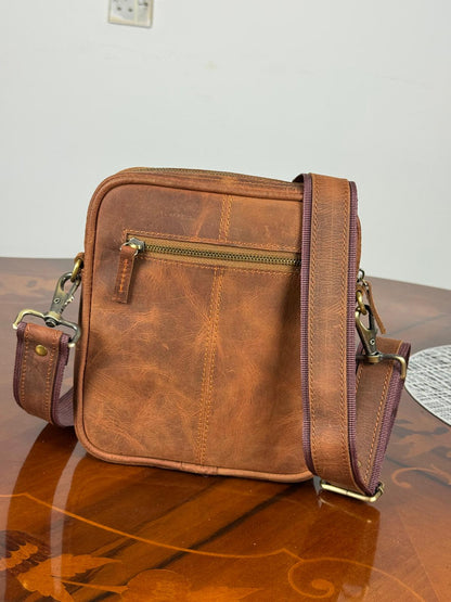 Genuine Leather Unisex Crossbody Bag